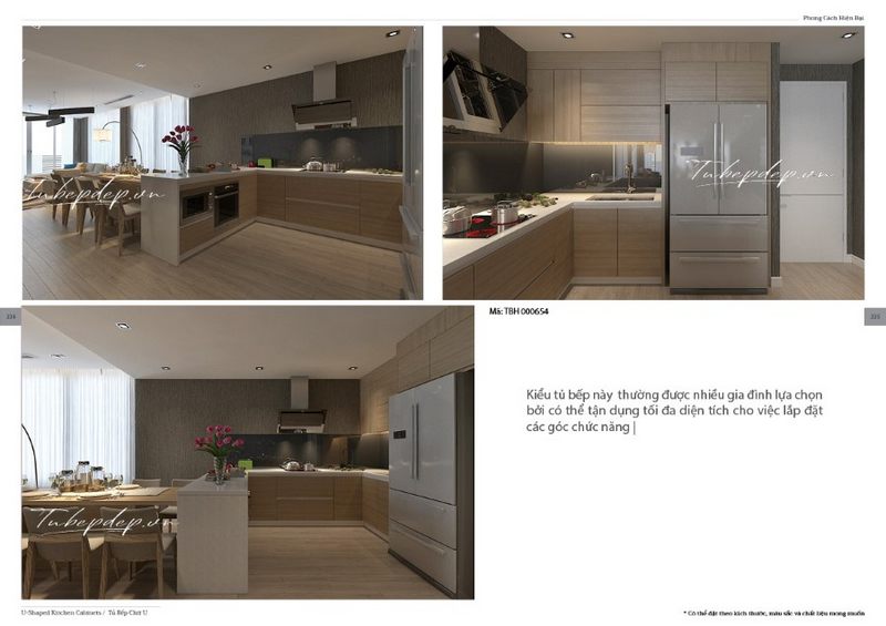 Thiết kế phòng bếp nhà phố hiện đại